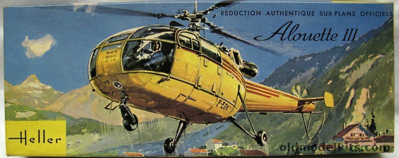 Heller 1/50 Alouette III plastic model kit